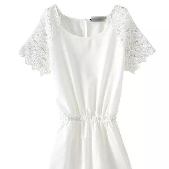 White short-jumpsuit - Picture 2 of 6